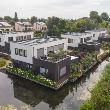 Schoonhoven - nieuwbouw 4 watervilla's 'Waterviolier'